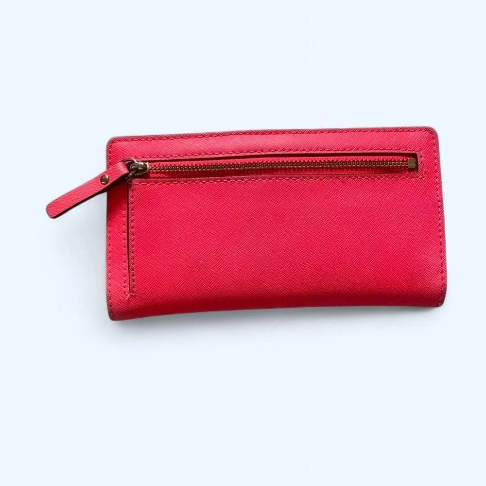 Kate Spade Large Slim Bifold Wallet Saffiano Leather candied‎ madison